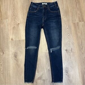 One X Oneteaspoon Dark Blue High Waist Skinny Jeans